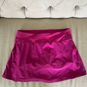 LULULEMON Pace Rival Mid-Rise Long Tennis Skirt (size 6)